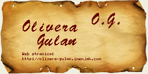 Olivera Gulan vizit kartica